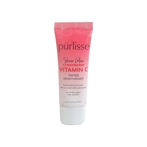 🆕 NWT Purlisse SHEER GLOW STRAWBERRY VITAMIN C TINTED MOISTURIZER Medium - Picture 1 of 9